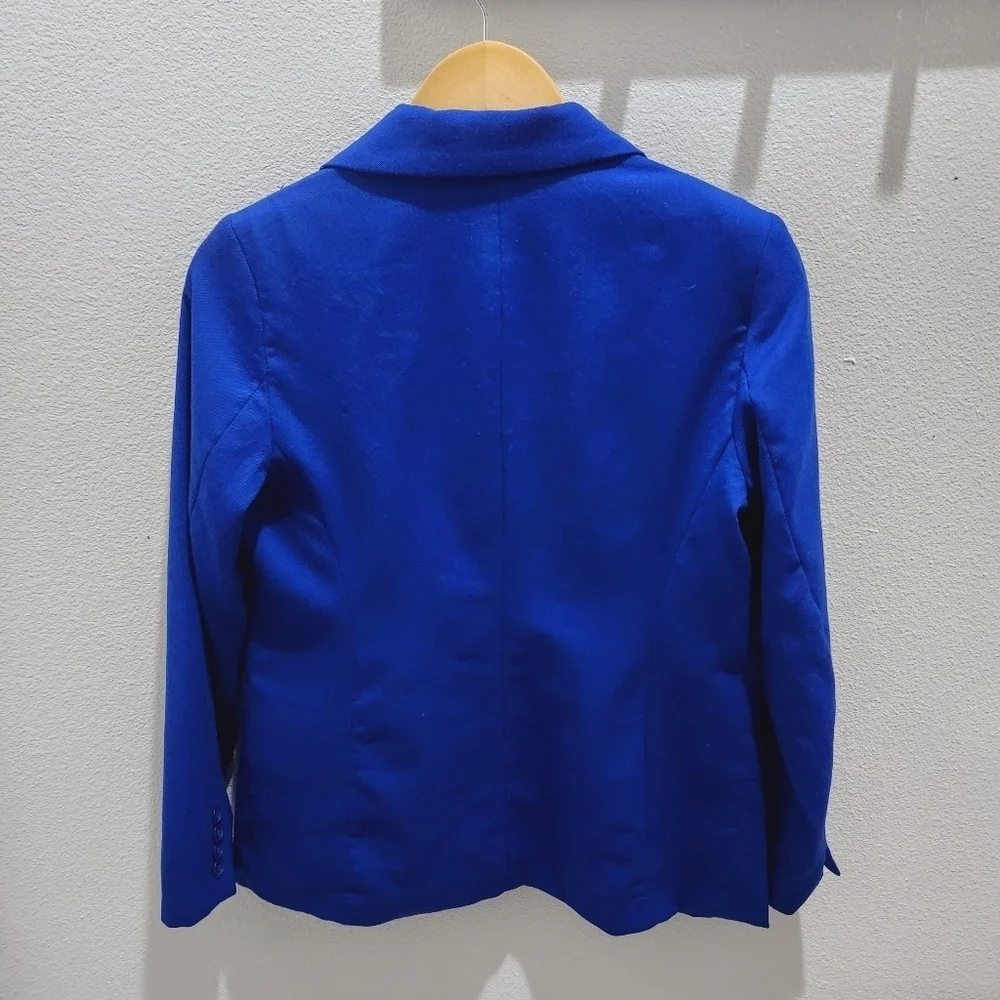 Pendleton Virgin Wool Blazer Jacket Women’s Size 6 P Blue Single Breasted Flawed - Picture 3 of 11